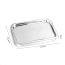 Axyaa Stainless Steel Shallow Serving Tray for Baking, Steaming, and BBQ
