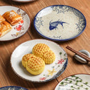 Axyaa Ceramic Sushi Plate: Retro Japanese Style Tableware for Desserts and Cakes