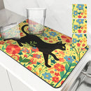 Axyaa Watercolor Absorbent Mat for Dishes and Cutlery