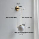 Axyaa Moon LED Wall Light Fixture Adjustable Nordic Modern Bedside Lamp
