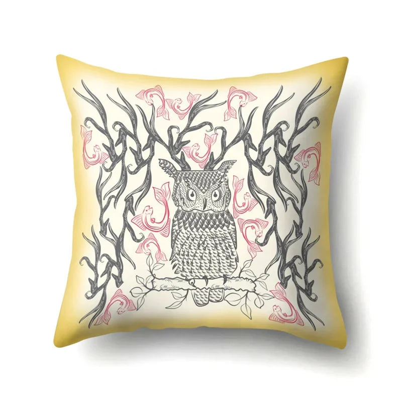 Axyaa Charms Bird Animal Pillowcase for Home Decoration