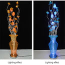 Axyaa Nordic Golden Flower Floor Lamp for Modern Art Decor in Living Room