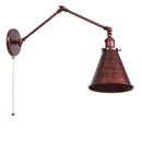 Axyaa Retro LED Swing Arm Bedside Wall Lamp