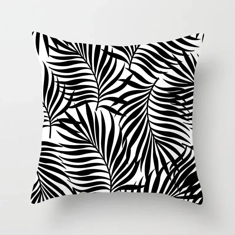 Axyaa Black and White Nordic Style Car Pillowcase Sofa Pillow Cover