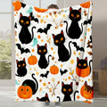 Axyaa Coral Fleece Flannel Blanket: Halloween Gift, Office Nap, Casual Blanket