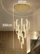 Axyaa Crystal Chandelier Ceiling Lamp LED Hanging Lights for Living Room