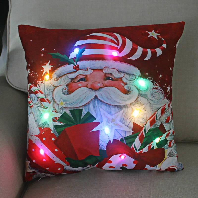 Axyaa LED Christmas Light Pillowcase 45cm - Super Soft Polyester Home Decor