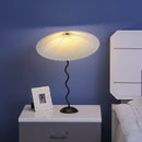 Axyaa Pleated Fabric LED Floor Lamp for Modern Living Room Decor