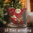 Axyaa Christmas Santa & Snowman Pillow Covers for Sofa, Bedroom, Car