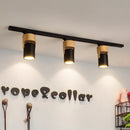 Axyaa Nordic Wooden 3 Head LED Track Light for Indoor Decor