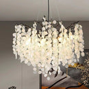 Axyaa Round Black Crystal Chandelier for Living Room or Bedroom