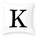 Axyaa Polyester Alphabet Cushion Cover 45X45cm for Home Sofa Decor