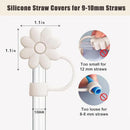 Axyaa Silicone Flower Straw Cover for Stanley Cup 30&40Oz Tumblers