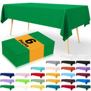 Axyaa Waterproof Vinyl Tablecloth 6 Pack 54x108In Disposable Plastic Table Covers
