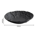 Axyaa Stone Pattern Ceramic Dinner Plate Set - Restaurant Tableware