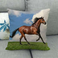 Axyaa Horse Print Cushion Covers: Animal Pillow Cases for Home Decoration