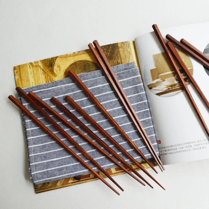 Axya Hexagonal Wooden Chopsticks - Eco-Friendly Japanese Tableware