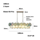 Axyaa Glass LED Pendant Light: Art Dimming for Bedroom & Living Room