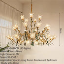 Axyaa Retro Glass Chandelier | Luxury Transparent Pendant Lamp for Home, Hotel, Villa