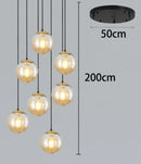 Axyaa LED Ring Stairs Pendant Light Chandeliers for Living Room and Dining Room