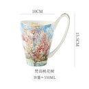 Axyaa Nordic Couple Oil Painting Bone Mug Large Capacity Coffee Cup