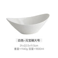 Axyaa Boat Ingot Ceramic Hot Pot Bowl for Restaurant and Hotel Cooking