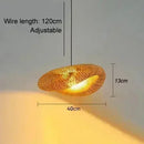 Axyaa Nordic Bamboo Weave Chandelier with LED E27 Bulb