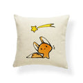 Axyaa Creative Fox Christmas Tree Cushion Cover - Retro Animal Sofa Decor Pillowcase