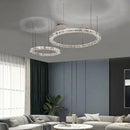 Axyaa Crystal LED Chandelier: Modern Luxury Dimmable Lighting with Clear K9 Crystals