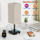 Axyaa LED Desk Lamp with USB Charge Ports, Dimmable Bedside Reading Light
