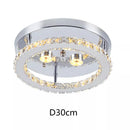 Axyaa Crystal LED Chrome Ceiling Lamp Small Chandelier Stainless Steel Lighting Fixtures