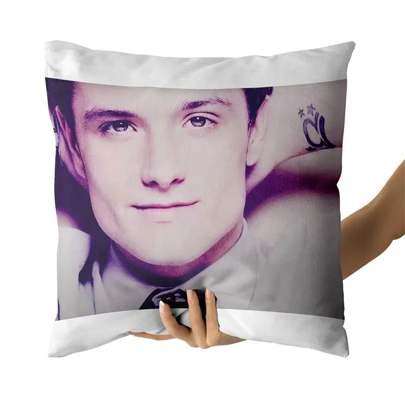 Axyaa Whistle Edit Josh Hutcherson Meme Throw Pillow Cover 18'' x 18''