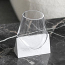 Axyaa Glass Vase on Marble Base for Modern Home Décor