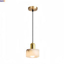 Axyaa Cloud Stone LED Pendant Lights: Modern Brass Kitchen Island Hanging Lamp