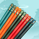 Axyaa Non-Slip Chopsticks Set - Reusable Chinese Tableware Kitchen Gift