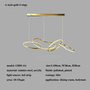 Axyaa Modern Ring LED Pendant Chandelier for Living Room, Dining Room, Bedroom, Kitchen