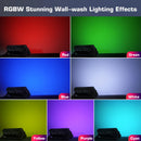 Axyaa 4PCS 120W RGB LED Wall Washer Lights for Stage DJ Party Bar Wedding