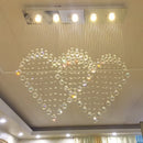 Axyaa Love Crystal Chandelier for Dining Room, Bedroom, or Bar