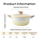 Axyaa Double Ear Non-Stick Soup Pot with Lid - Home Kitchen Cookware