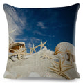 Axyaa Starfish Print Linen Pillowcase for Home & Car Decor