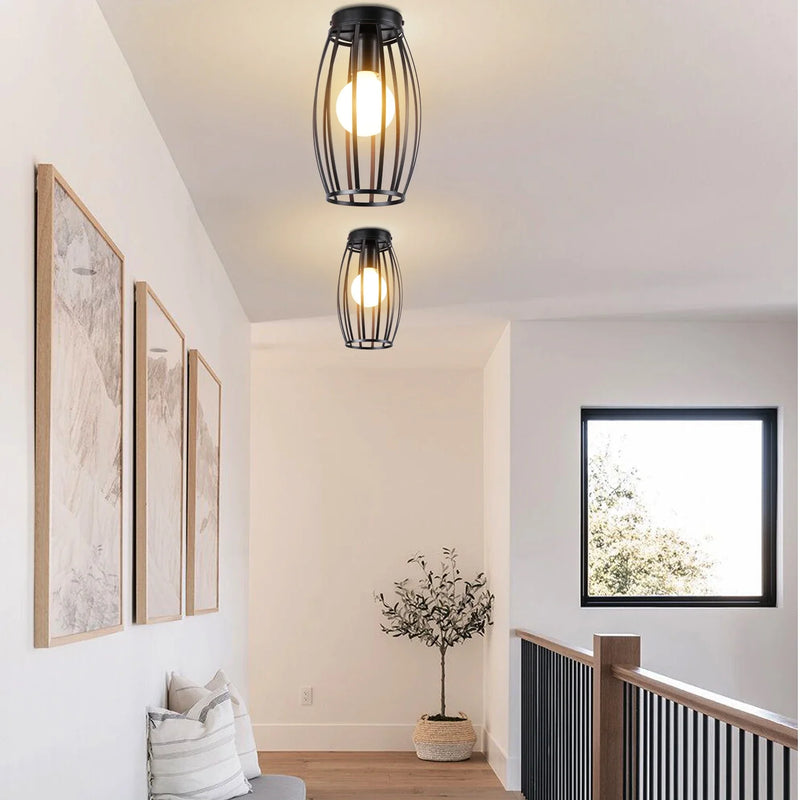 Axya Industrial LED Ceiling Light: Modern Retro Loft Plafonniers for Living Room Kitchen