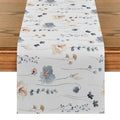 Axyaa Yellow Leaf Plant Table Runner | Chinese Style Floral Table Decor