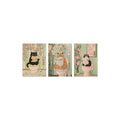 Axyaa Funny Cat Newspaper Wall Decor Set - Quirky Bathroom Canvas Painting