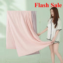 Axyaa Silk Ice Cream Quilt - Summer Cool, Washable, Thin, and Solid Color