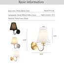 Axyaa Fabric Shade LED Wall Sconce for Home Decor