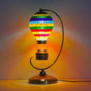Axyaa Handcrafted Mosaic Hot Air Balloon Table Lamp Glass Bed Night Light