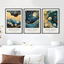 Axyaa Mountain Night View Canvas Print for Modern Home Decor