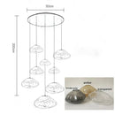 Axyaa Crystal Chandelier Stair Pendant Lights Interior Lighting