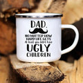 Axyaa Classic Print Enamel Coffee Cup - Funny Father's Day Gift Mug