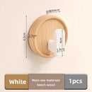 Axyaa Walnut Coat Rack Hooks: Stylish Black Wall Hangers for Keys, Clothes, Towels & Robes